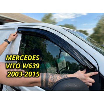 Дефлекторы окон Mercedes Vito W-639 Viano 2003-2015 накладные (DEFL) Q2